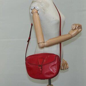 LOUIS VUITTON Epi Jeune Fille MM Shoulder Bag Red M52157 LV Auth 111421